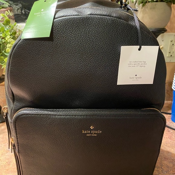New Kate Spade black backpack leather! main image 5